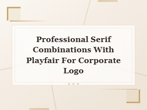 Corporate Logos with Playfair and Professional Serif Pairings