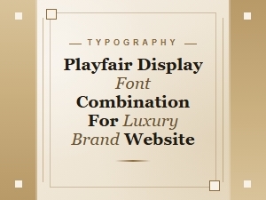 Elegant Pairings with Playfair Display